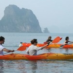 Kayaking in Halong