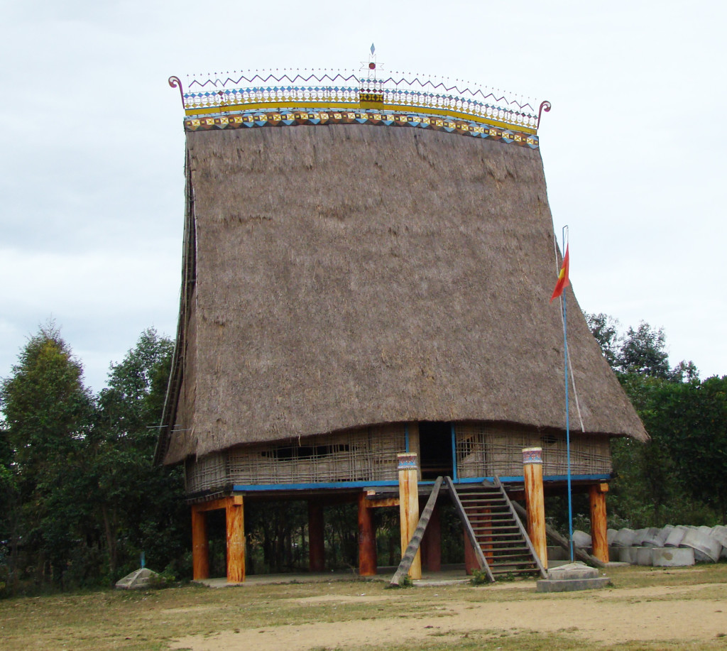 A bahnar Rong house in Kontum, Vietnam