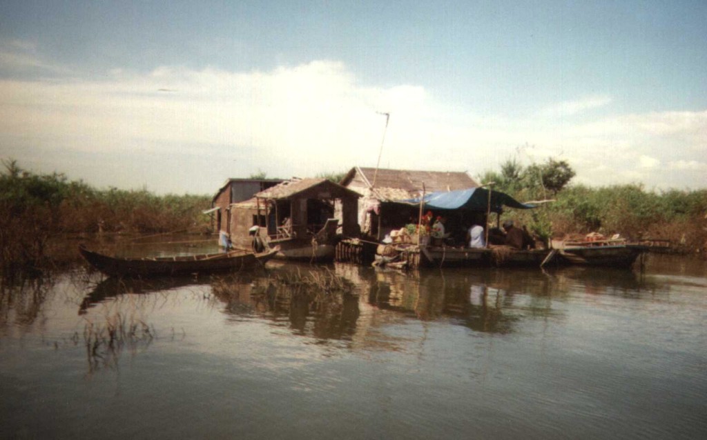 A corner of Tonle Sap Lake in Phnom Penh, Cambodia