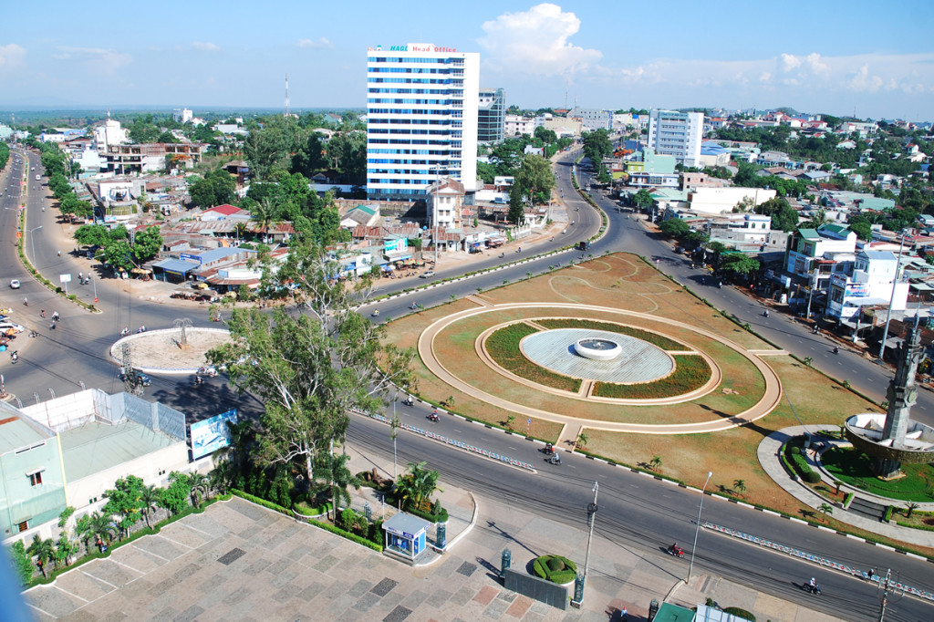 Central of Pleuku city, Gia Lai Province, Vietnam