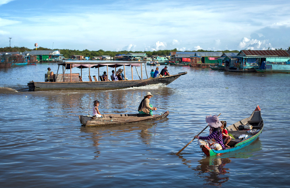 Daily life in Tone Sap Lake, Siem Reap, Cambodia