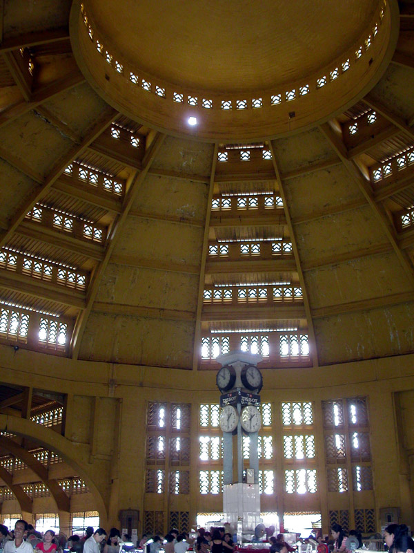 Inside the Central Market in Phnom Penh, Cambodia