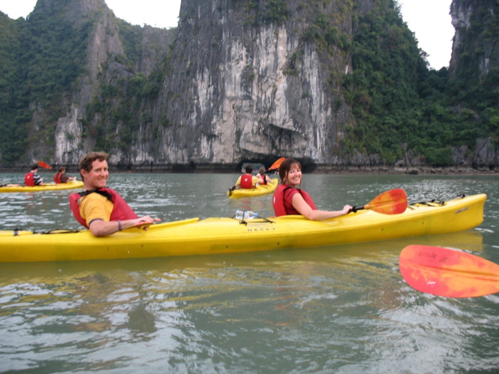 Kayaking in Ha Long Bay