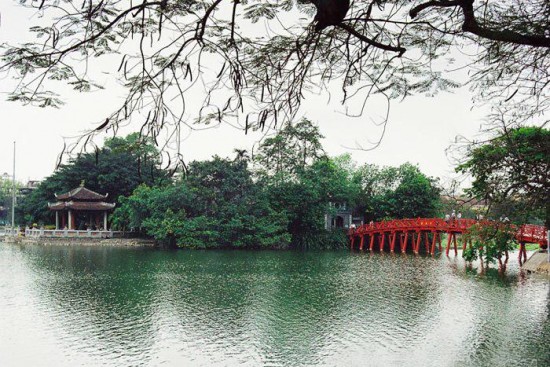 Ngoc Son temple in Hoan Kien Lake, Hanoi