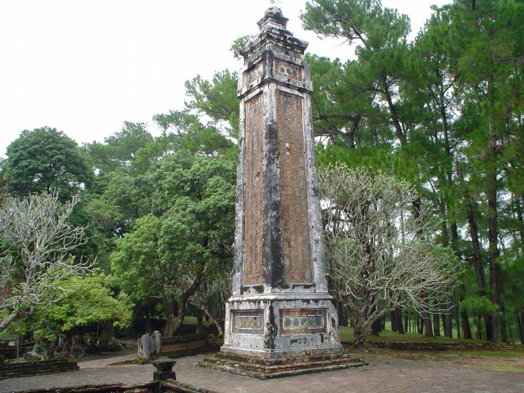 Obelisk in Royal Palace, Hue, Vietnam.