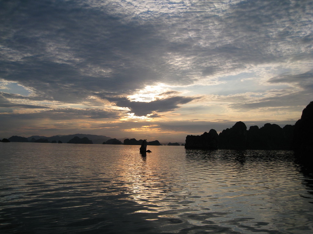 Sunset in Bai Tu Long Bay