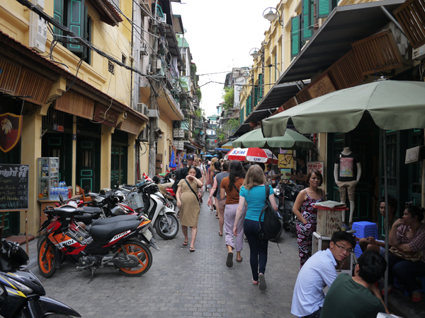 A corner of old streets in Hanoi