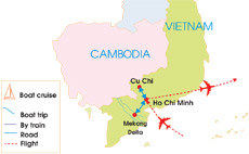5-Day Southern Vietnam Family Tour - Map