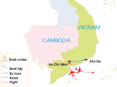 5-Day Mui Ne Beach Vacation - Map