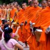 Alms offering ceremony in Laos