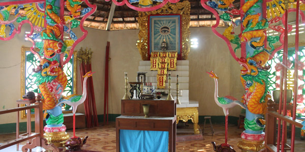 Altar inside local Cao Dai Temple
