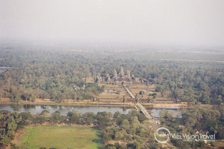 Angkor Wat from hot air Ballon