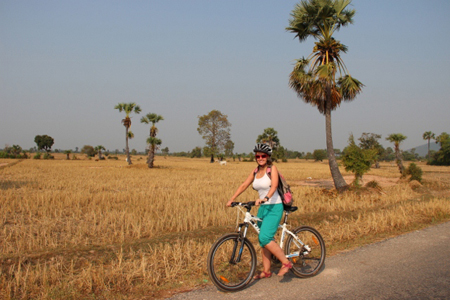 Biking to Beng Mealea Temple