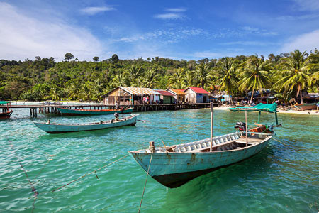 Boats at Kep, Cambodia