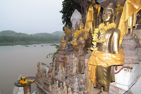 Buddha image in Pak Ou Caves