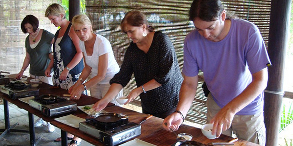 Cooking lesson in Red Bridge School