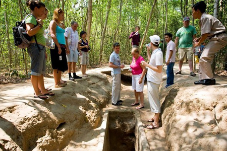 Discover the tunnels of Cu Chi and hear the stories of heroic past Vietnam war