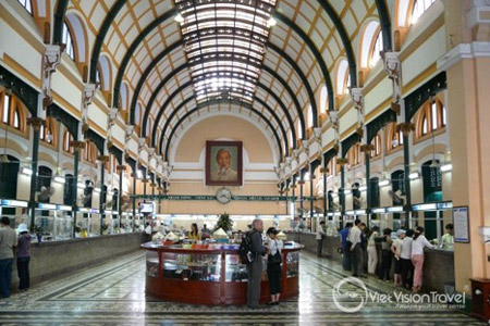 Inside the General Post office in Saigon