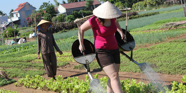 Join into the farming activities in Tra Que Village