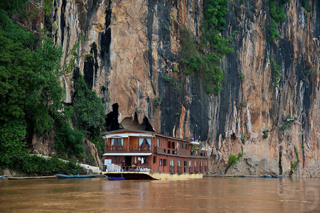 Pak Ou caves overlooking the Mekong River