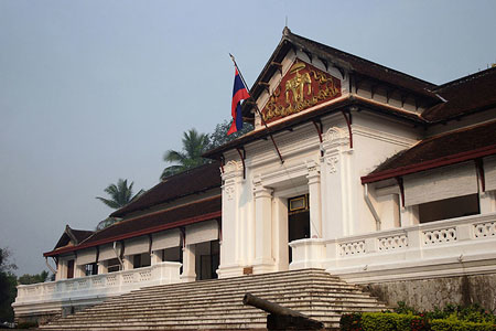 The Royal Palace Museum in Luang Prabang, Laos, awaits the throngs of Laos visitors and foreign tourists that visit the facility each day.