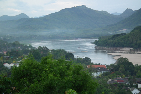 Scenic view of Mekong River