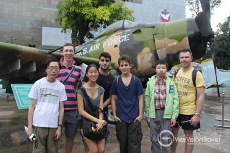 The group is a the Museum of War remnant in Ho Chi Minh city