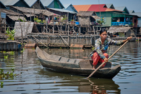 Tonle Sap Lake floating Villages Siem Reap Cambodia