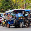 Tuk tuk ride in Luang Prabang