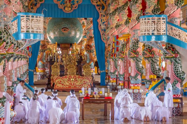 cao dai temple in tay ninh province Vietnam adventure vacation