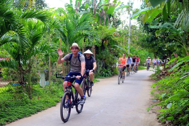 cycling trip in local village's path