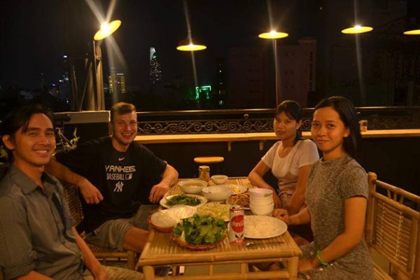 dinner at local house in ho chi minh city