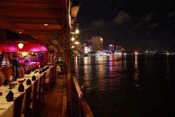 dinner on saigon river cruise Vietnam adventure tours