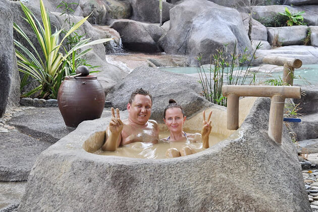 family mud bath at nha trang