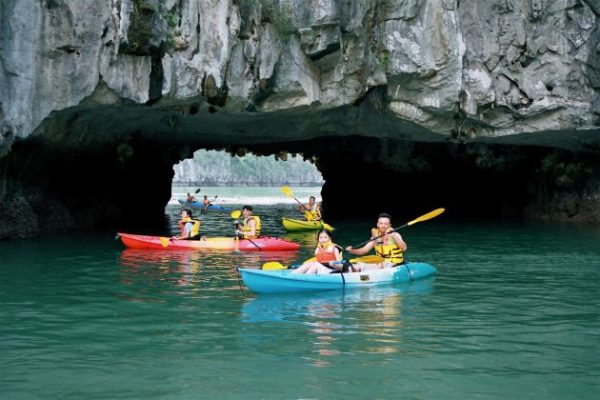 fascinating kayaking in halong bay