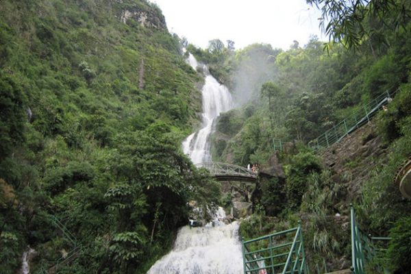 majestic silver waterfall in sapa
