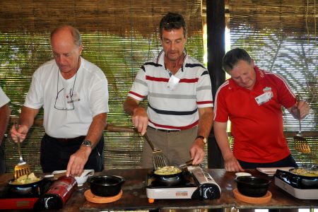 make banh xeo the vietnam traditional cake on red bridge cooking class