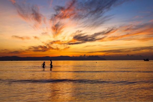 nha trang beach at sunset