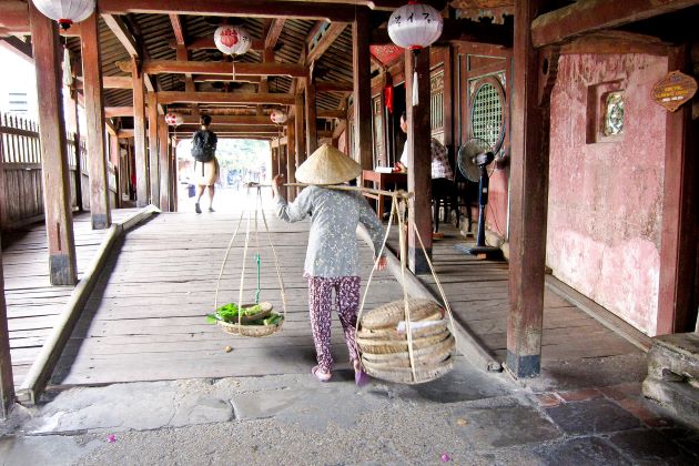 the Japanese Covered Bridge in hoi an ancient town