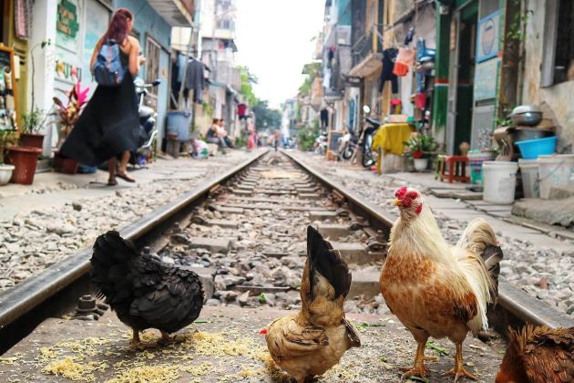 tran phu train street in hanoi