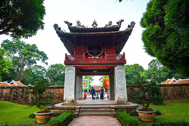 visit temple of literature in hanoi vietnam