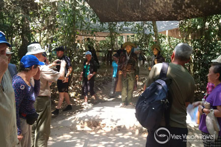 Mrs. Jane Ball and Family visit Cu Chi Tunnels
