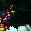 Swimming underground river in Dark cave