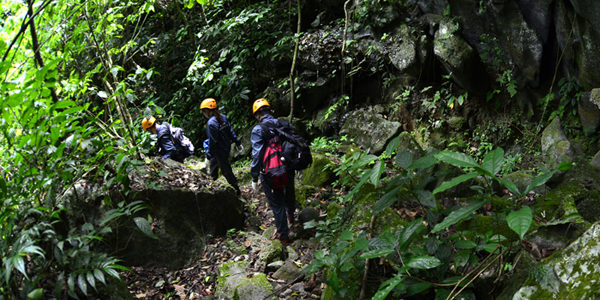 Trekking through Living valley