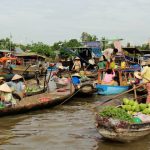 Daily activities in Cai Be Floating Market