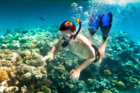 Snorkeling in Tra Dao Beach