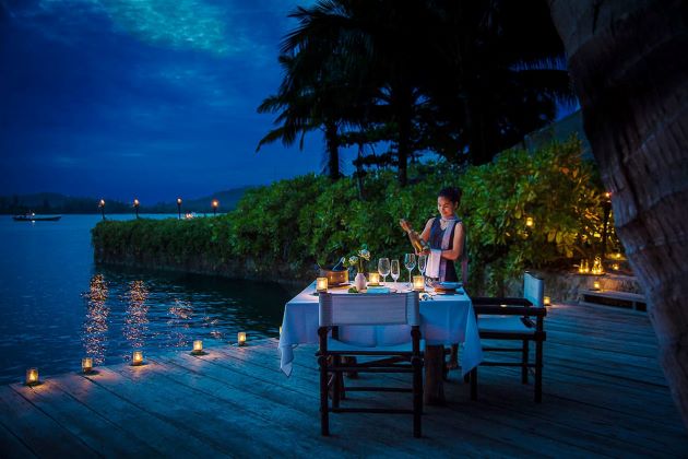 romantic dinner at song saa private island resort