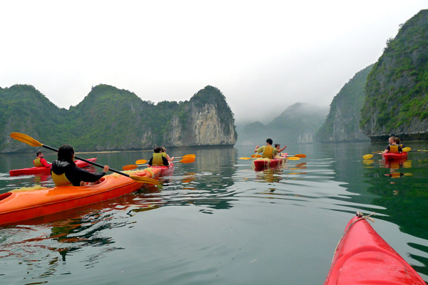 Kayaking among the majestic bay