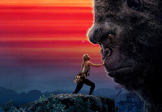 Giant King Kong appearing in the movie
