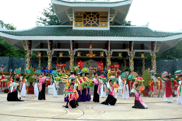 Traditional performance in Ba Chua Xu Temple Festival